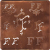 FF - Große Kupfer Schablone mit 7 Variationen
