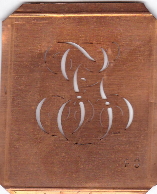 FG - Alte Monogramm Schablone zum Sticken und vieles mehr