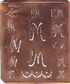 www.knopfparadies.de - FM - Antike Stickschablone aus Kupferblech