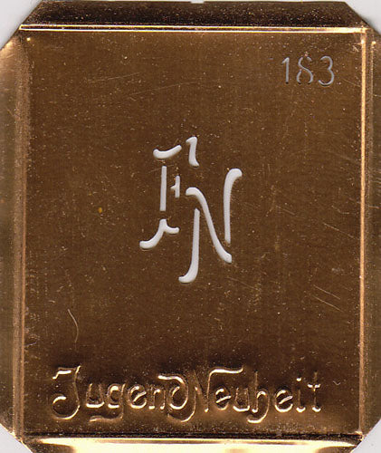 FN - Kleine interessante Monogramm Schablone