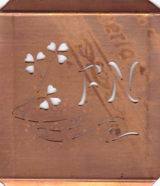 FN - Außergewöhnliche alte Monogrammschablone