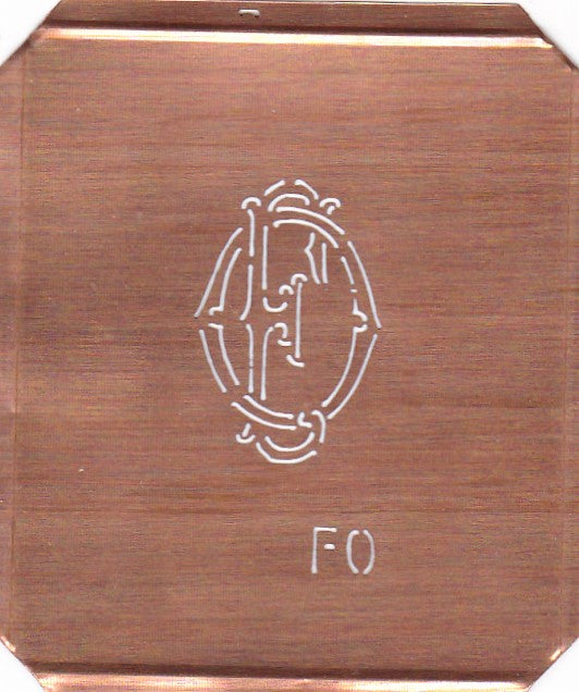 FO - Besonders hübsche alte Schablone für die Aussteuerwäsche