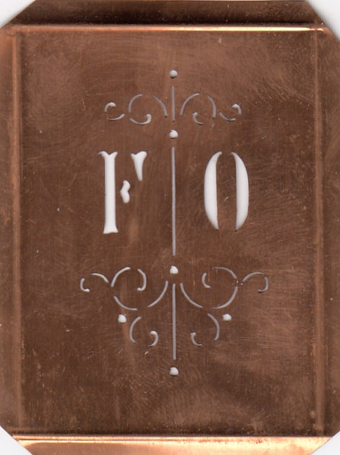 FO - Besonders hübsche alte Monogrammschablone