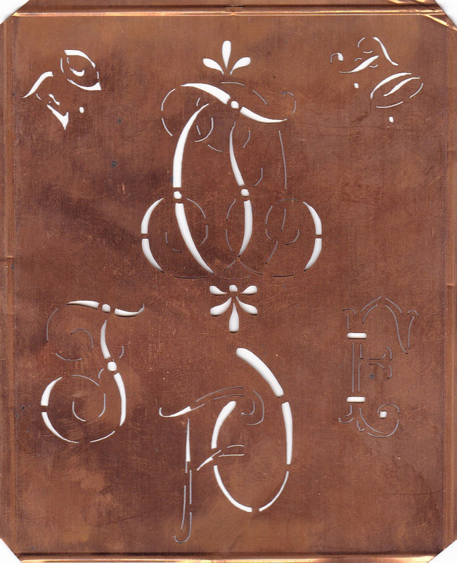 FO - Uralte Monogrammschablone - ideal als persönliches Geschenk