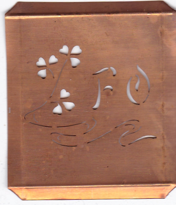 FO - Außergewöhnliche alte Monogrammschablone