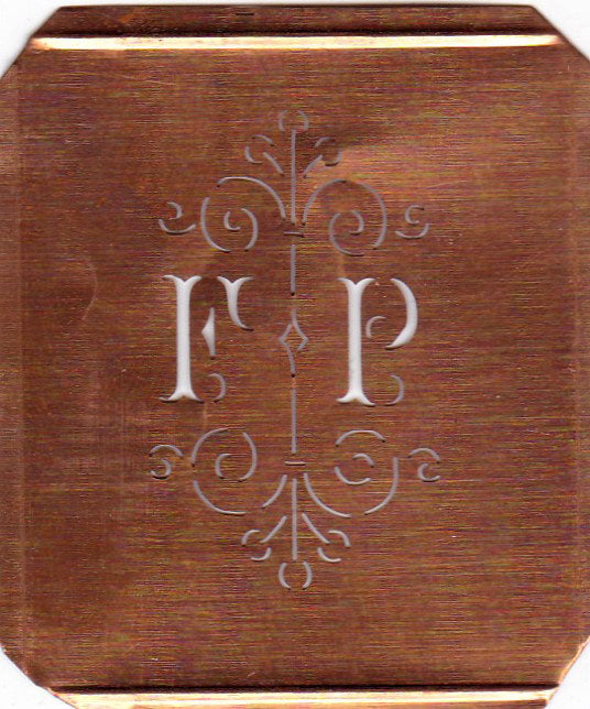 FP - Besonders hübsche alte Monogrammschablone