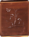 FP - Hübsche, verspielte Monogramm Schablone Blumenumrandung