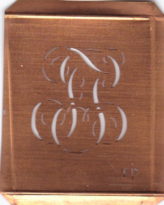 FP - Alte Monogramm Schablone zum Sticken und vieles mehr