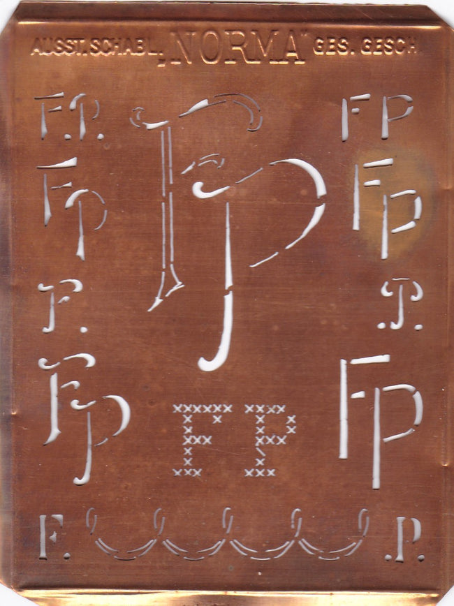 FP - Hübsche alte Monogrammschablone
