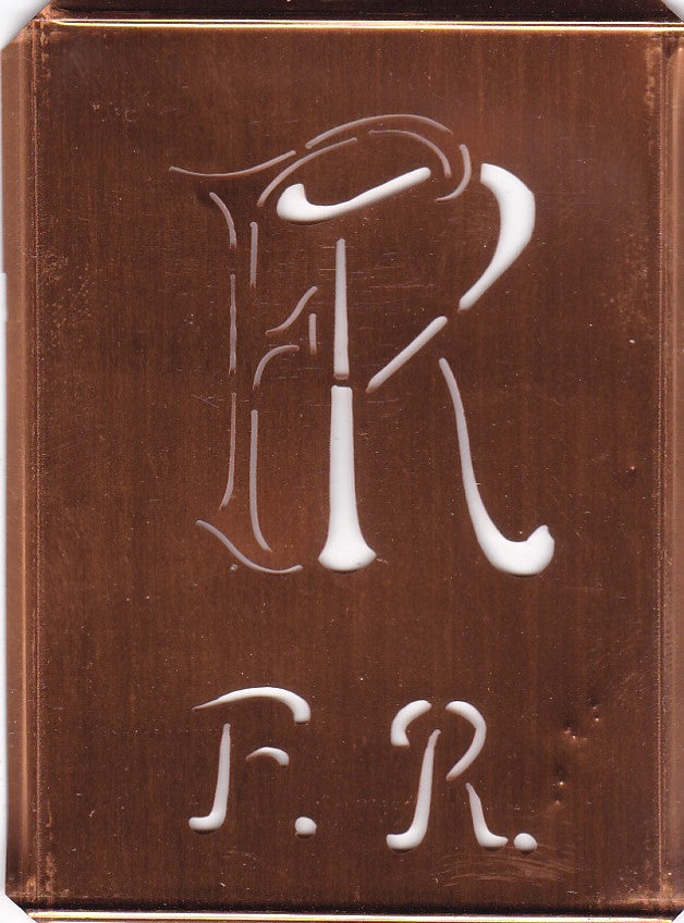 FR - Stickschablone für 2 verschiedene Monogramme