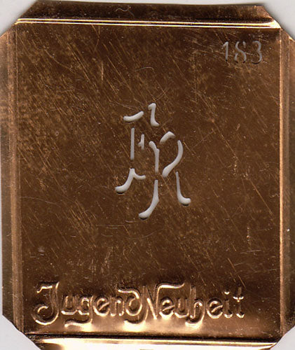 FR - Kleine interessante Monogramm Schablone