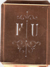 FU - Besonders hübsche alte Monogrammschablone