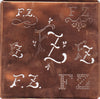 FZ - Große Kupfer Schablone mit 7 Variationen