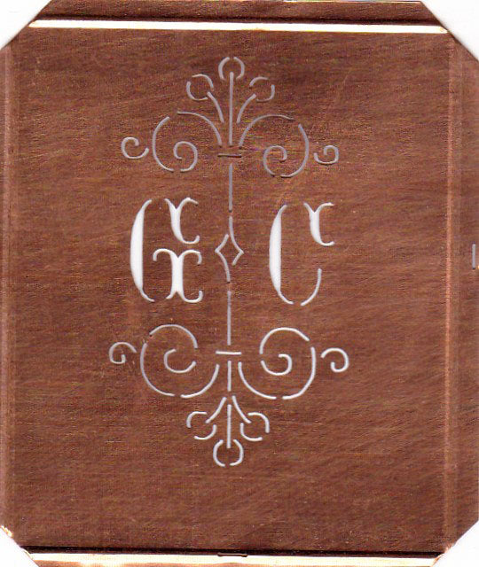 GC - Besonders hübsche alte Monogrammschablone