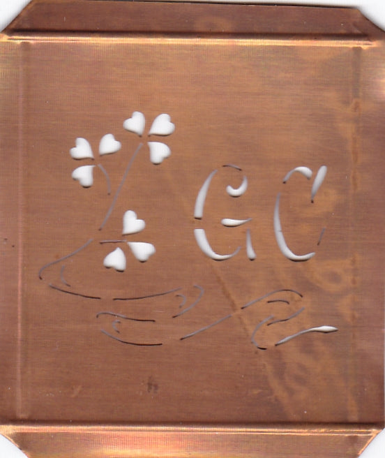 GC - Außergewöhnliche alte Monogrammschablone
