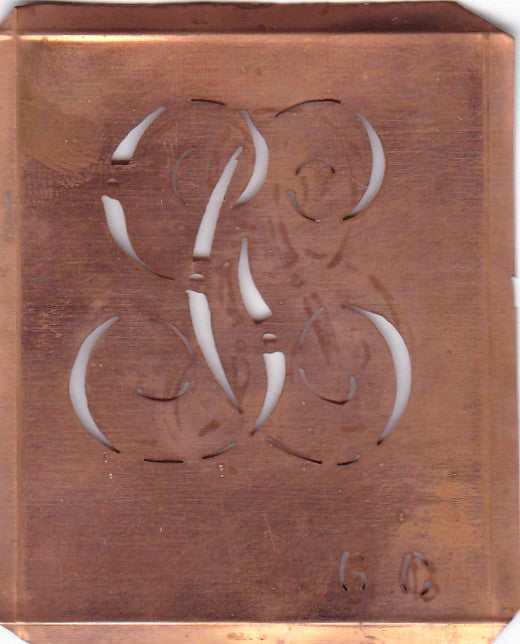GC - Uralte Monogramm Schablone zum Sticken