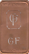 GF - Alte Jugendstil Stickschablone - Medaillon-Design