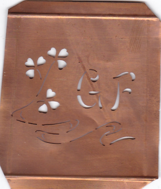 GF - Außergewöhnliche alte Monogrammschablone