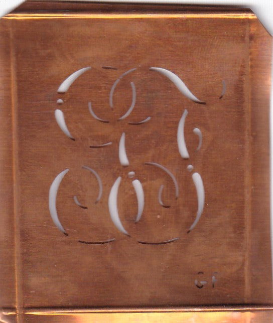GF- Alte Monogramm Schablone zum Sticken und vieles mehr