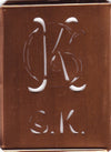 GK - Stickschablone für 2 verschiedene Monogramme
