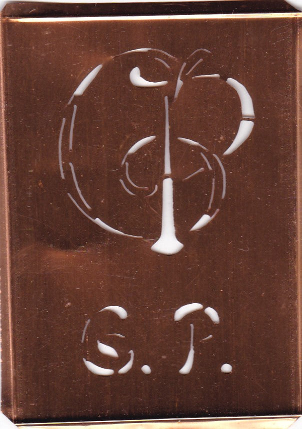 GP - Stickschablone für 2 verschiedene Monogramme