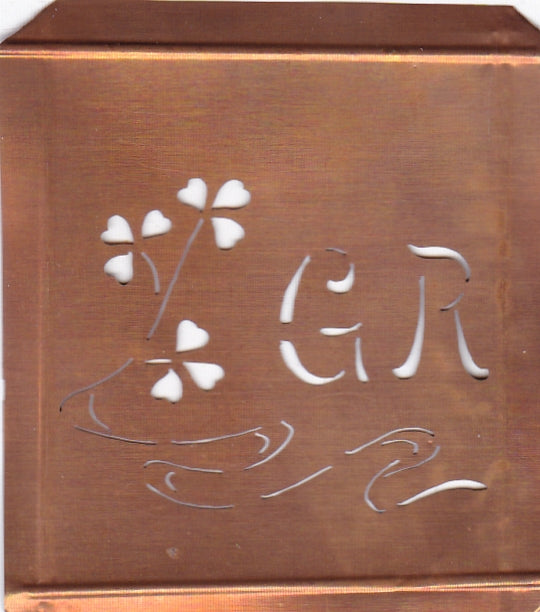 GR - Außergewöhnliche alte Monogrammschablone