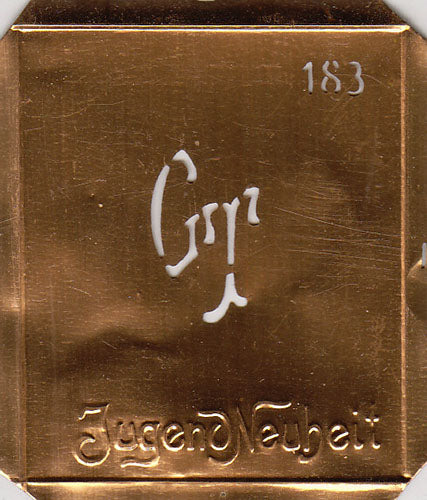 GT - Kleine interessante Monogramm Schablone