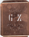 GZ - Besonders hübsche alte Monogrammschablone