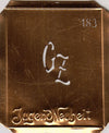 GZ - Kleine interessante Monogramm Schablone
