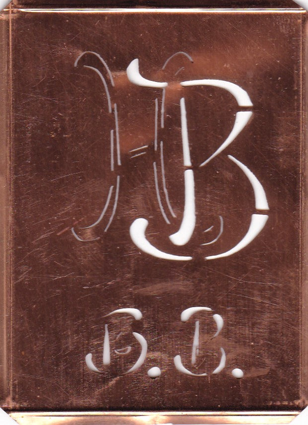 HB - Stickschablone für 2 verschiedene Monogramme