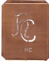 HC - 90 Jahre alte Stickschablone für hübsche Handarbeits Monogramme