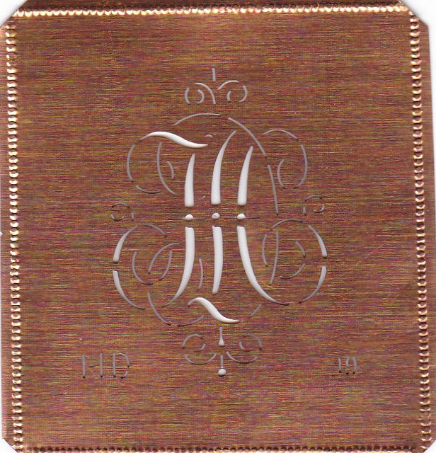 HD - Alte verschlungene zarte Stickschablone