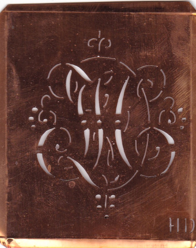 HD - Hübsche alte verschnörkelte Monogrammschablone