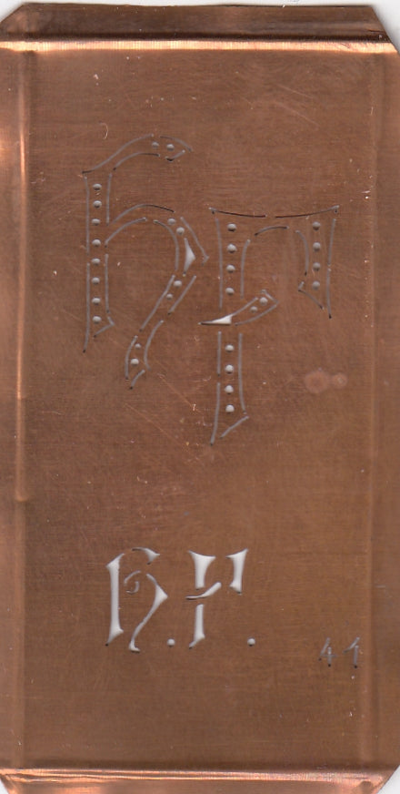 HF - Alte Monogramm Schablone zum Sticken