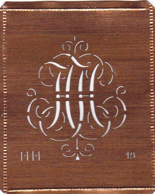 HH - Alte verschlungene zarte Stickschablone