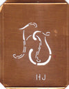 HJ - 90 Jahre alte Stickschablone für hübsche Handarbeits Monogramme
