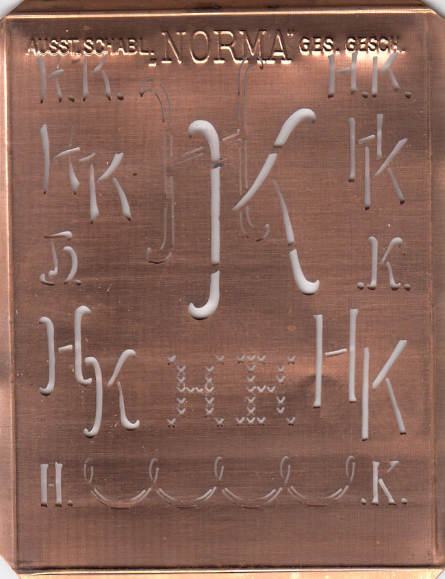 HK - Hübsche alte Monogrammschablone