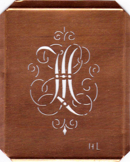 HL - Alte, verschlungene Monogrammschablone