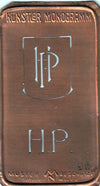 HP - Alte Jugendstil Stickschablone - Medaillon-Design