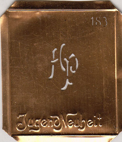 HP - Kleine interessante Monogramm Schablone