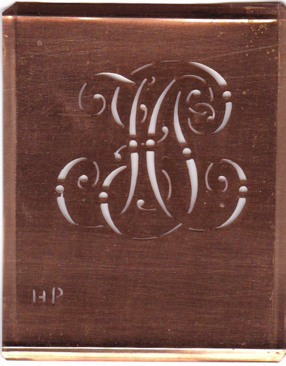 HP - Alte verschlungene Monogramm Stick Schablone