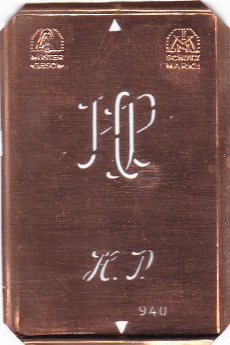 HP - Alte Monogramm Schablone nicht nur zum Sticken