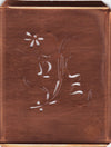 HZ - Hübsche, verspielte Monogramm Schablone Blumenumrandung