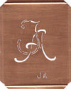 JA - 90 Jahre alte Stickschablone für hübsche Handarbeits Monogramme