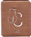 JC - 90 Jahre alte Stickschablone für hübsche Handarbeits Monogramme