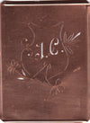 JC - Seltene Stickvorlage - Uralte Wäscheschablone mit Wappen - Medaillon