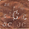 JC - Große Kupfer Schablone mit 7 Variationen