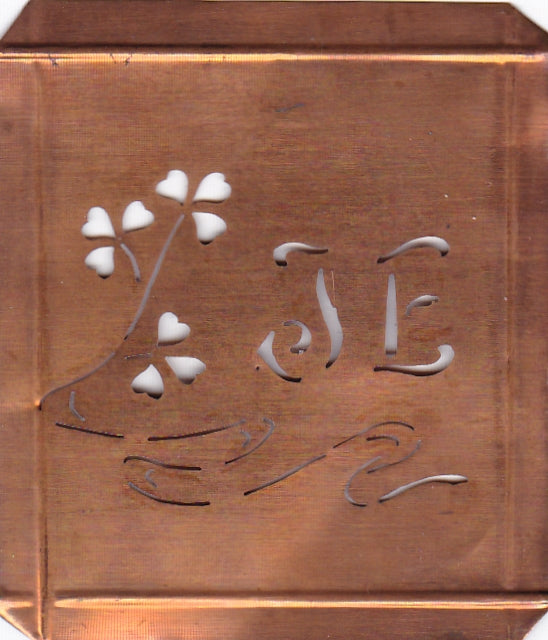 JE - Außergewöhnliche alte Monogrammschablone