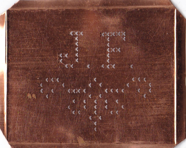 JF - Alte niedliche Kreuzstich Monogramm Schablone