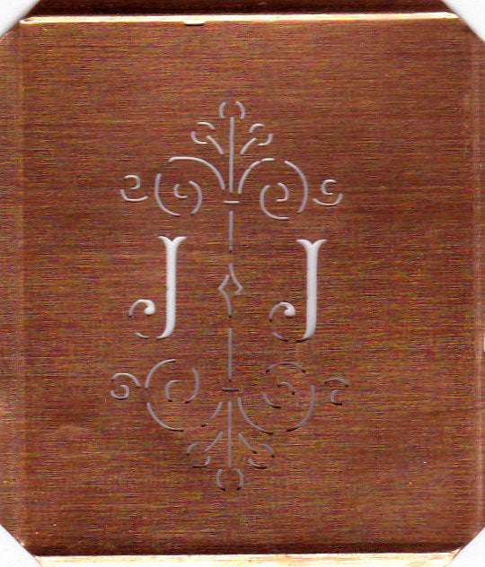 JJ - Besonders hübsche alte Monogrammschablone